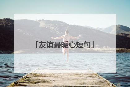 友谊最暖心短句