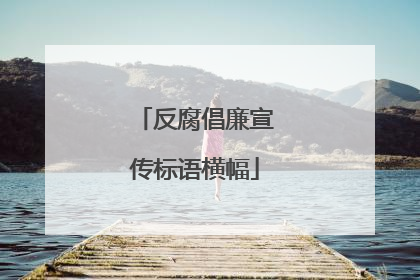 反腐倡廉宣传标语横幅