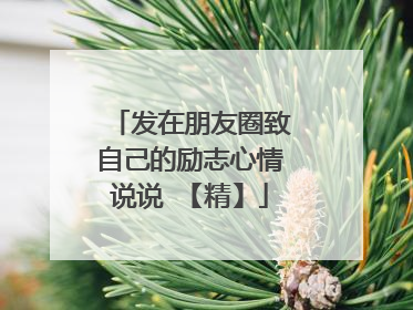 发在朋友圈致自己的励志心情说说 【精】
