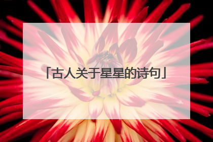 古人关于星星的诗句
