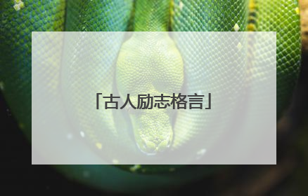 古人励志格言