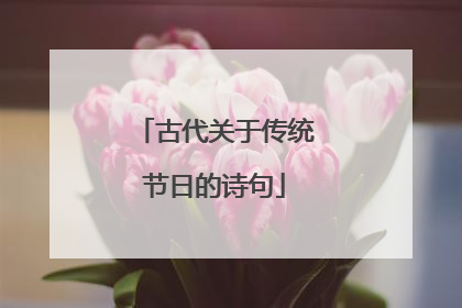 古代关于传统节日的诗句