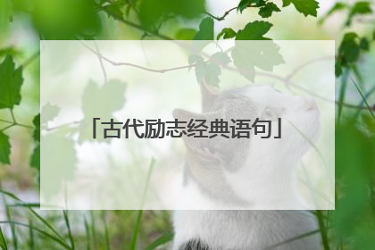 古代励志经典语句