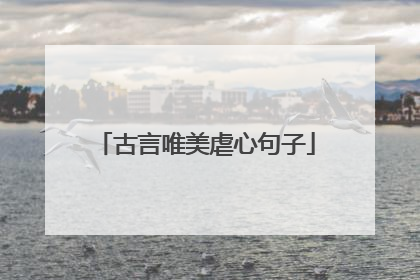 古言唯美虐心句子