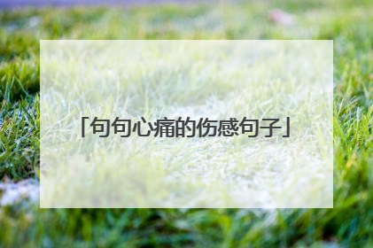 句句心痛的伤感句子