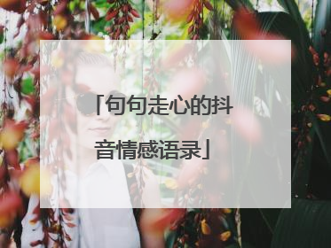 句句走心的抖音情感语录