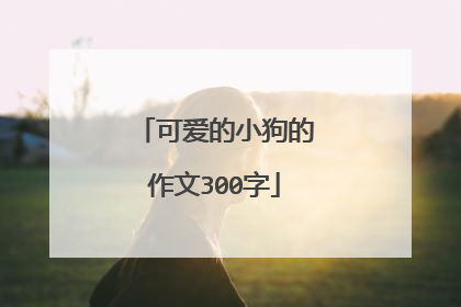 可爱的小狗的作文300字
