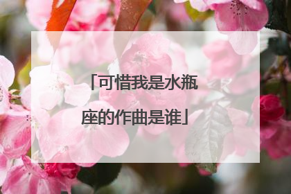 可惜我是水瓶座的作曲是谁