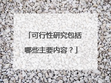 可行性研究包括哪些主要内容？