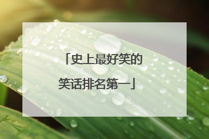 史上最好笑的笑话排名第一