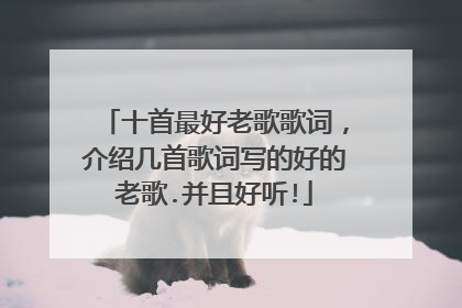 十首最好老歌歌词，介绍几首歌词写的好的老歌.并且好听!