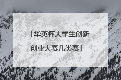 华英杯大学生创新创业大赛几类赛