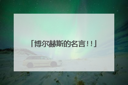 博尔赫斯的名言!!