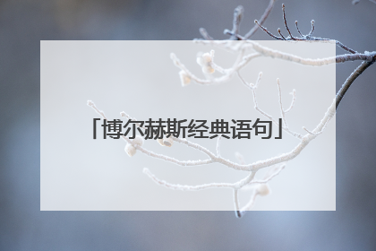 博尔赫斯经典语句
