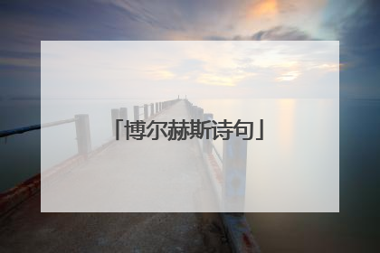 博尔赫斯诗句