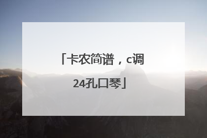 卡农简谱,c调 24孔口琴