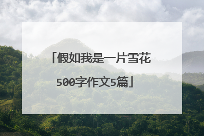 假如我是一片雪花500字作文5篇