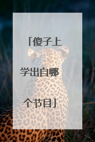傻子上学出自哪个节目