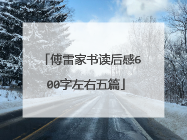 傅雷家书读后感600字左右五篇