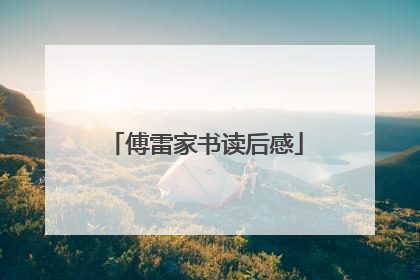 傅雷家书读后感