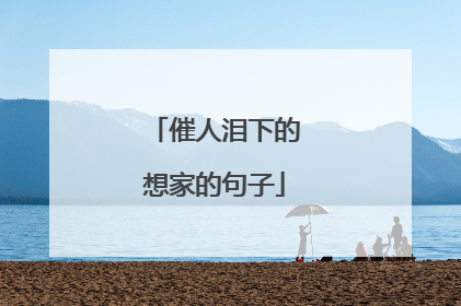 催人泪下的想家的句子