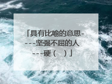 具有比喻的意思----坚强不屈的人---硬( )