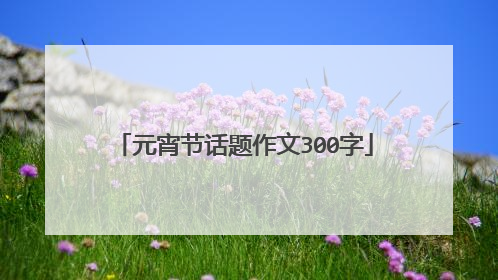 元宵节话题作文300字