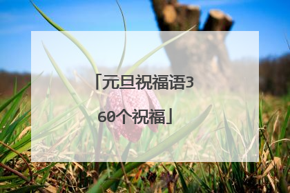 元旦祝福语360个祝福