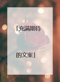 充满期待的文案