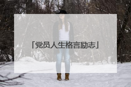 党员人生格言励志