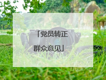 党员转正群众意见