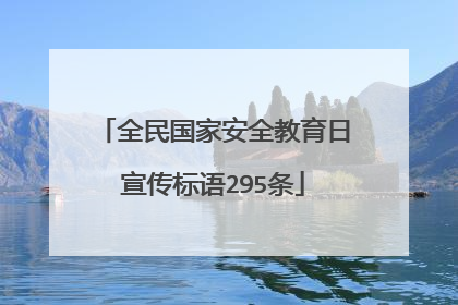 全民国家安全教育日宣传标语295条