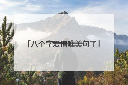 八个字爱情唯美句子