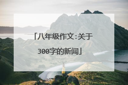 八年级作文:关于300字的新闻