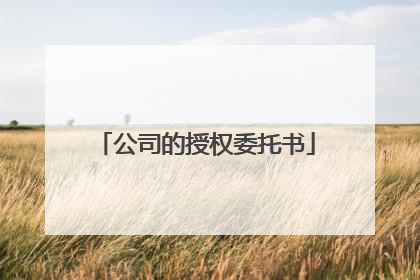 公司的授权委托书