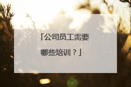 公司员工需要哪些培训？