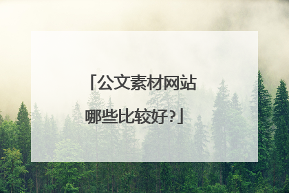 公文素材网站哪些比较好?