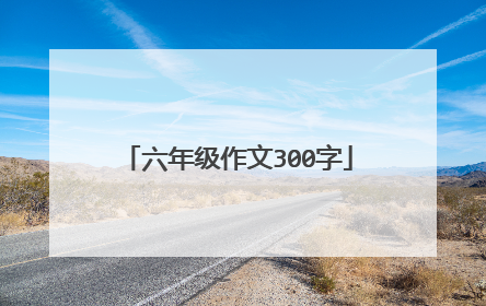 六年级作文300字