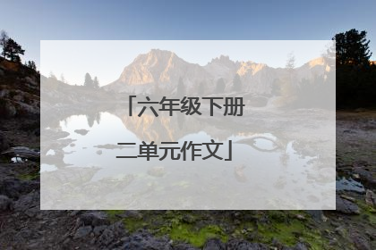 六年级下册二单元作文