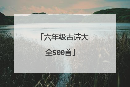 六年级古诗大全500首