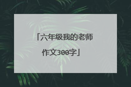六年级我的老师作文300字