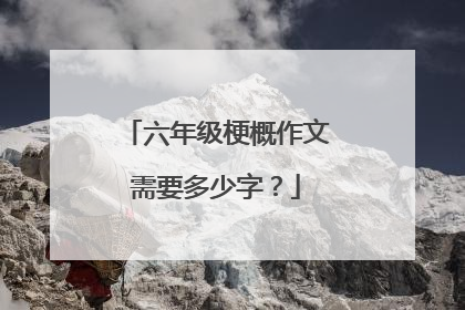 六年级梗概作文需要多少字?