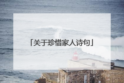 关于珍惜家人诗句