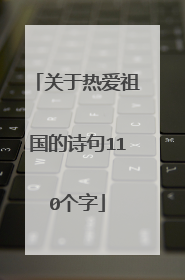关于热爱祖国的诗句110个字