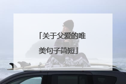 关于父爱的唯美句子简短