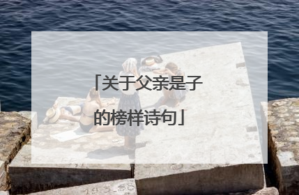 关于父亲是子的榜样诗句