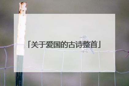 关于爱国的古诗整首