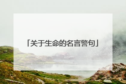 关于生命的名言警句