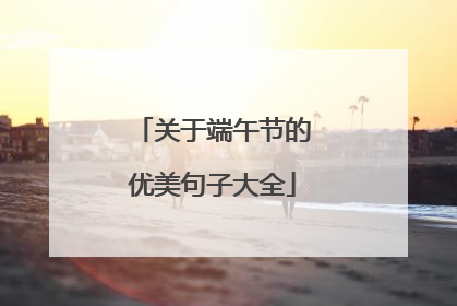 关于端午节的优美句子大全