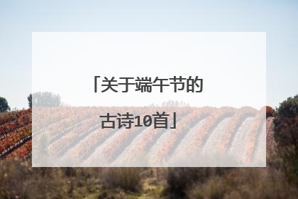 关于端午节的古诗10首